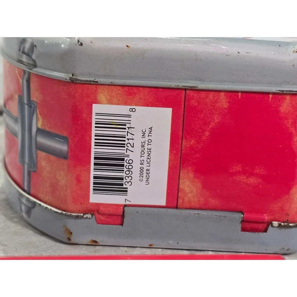 Rolling Stones Drum Lunch Box Tin Tote Vandor Collectible Man Cave She Shed Flaw
